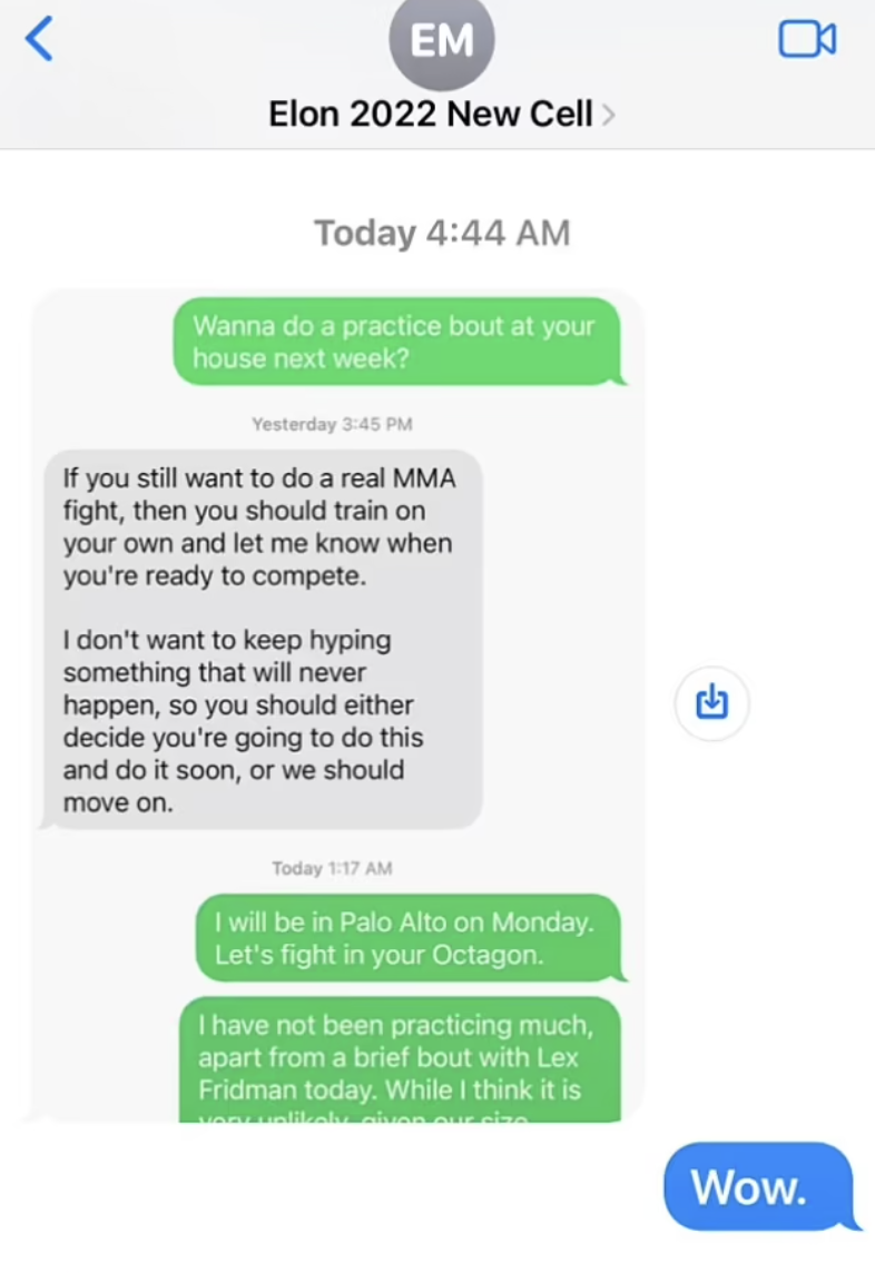 Elon Musk leaks private messages with Mark Zuckerberg on $1bn ‘super’ fight Elon Musk leaks private messages with Mark Zuckerberg on $1bn ‘super’ fight