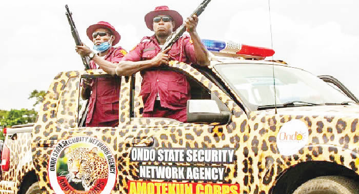 Amotekun arrests 19 kidnappers, 17 others, in Ondo Amotekun arrests 19 kidnappers, 17 others, in Ondo