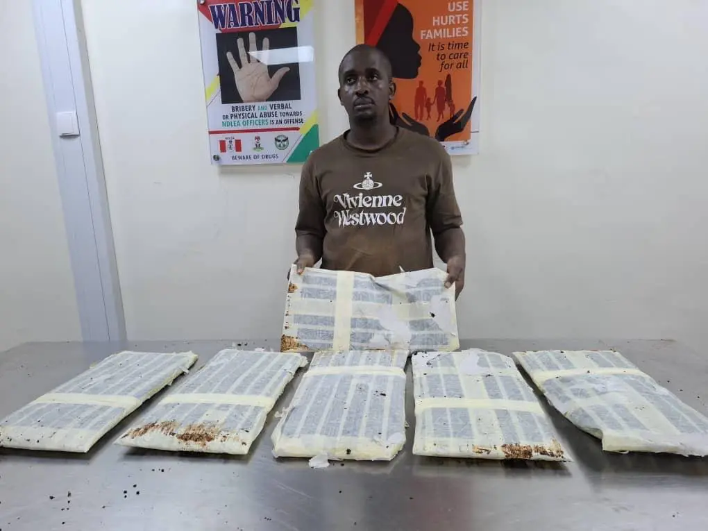 NDLEA arrests Thailane returnee with N3.1bn heroin at Lagos Airport NDLEA arrests Thailane returnee with N3.1bn heroin at Lagos Airport