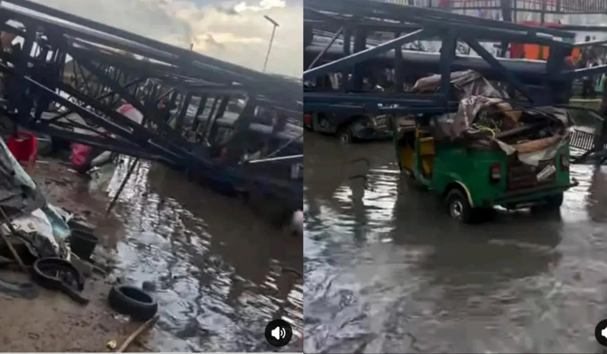 Passengers feared dead, injured as billboard falls on tricycles in Abia Passengers feared dead, injured as billboard falls on tricycles in Abia
