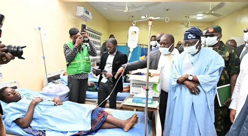 Benue: Tinubu visits wounded victims at the Hospital Benue: Tinubu visits wounded victims at the Hospital