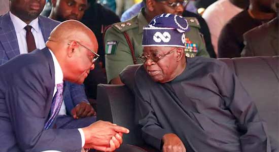 Tinubu woos Wike to dump PDP for APC Tinubu woos Wike to dump PDP for APC