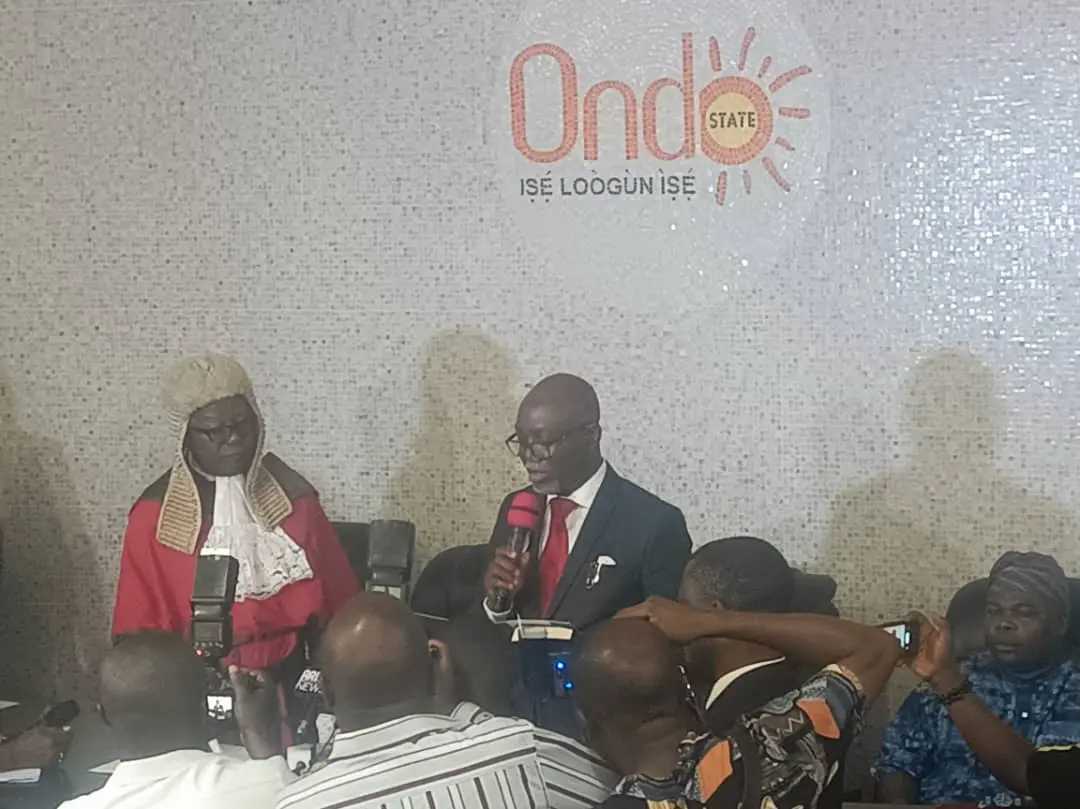 Aiyedatiwa sworn in as Ondo Gov Aiyedatiwa sworn in as Ondo Gov