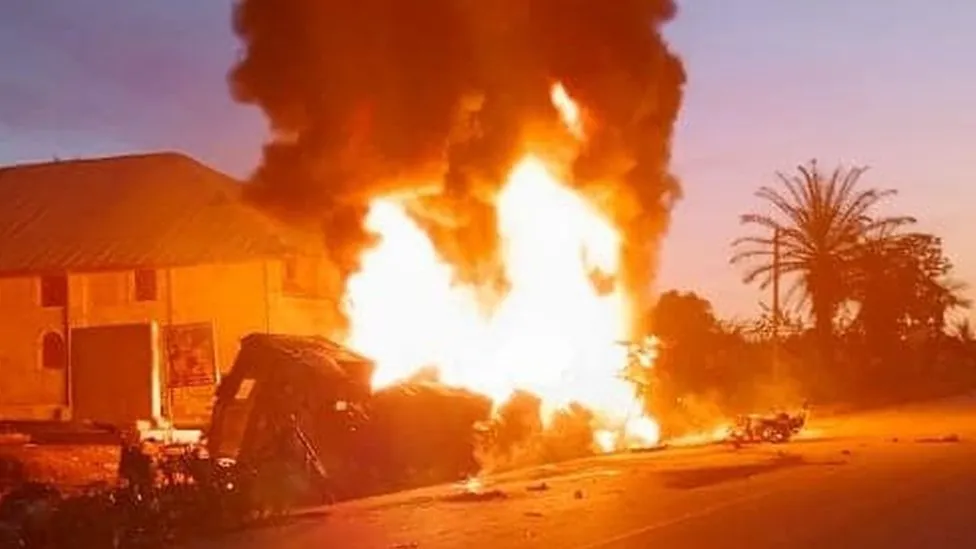 Over 40 feared dead after Liberia tanker exlosion Over 40 feared dead after Liberia tanker exlosion