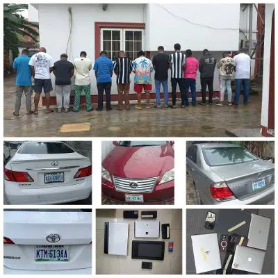 EFCC nabs 13 suspected internet fraudsters in Uyo EFCC nabs 13 suspected internet fraudsters in Uyo