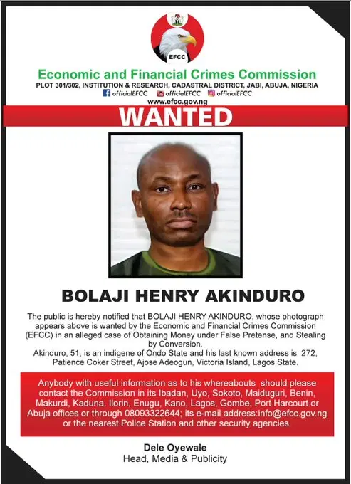 Oil magnate, Akinduro, drags EFCC to court for unlawfully declaring him wanted