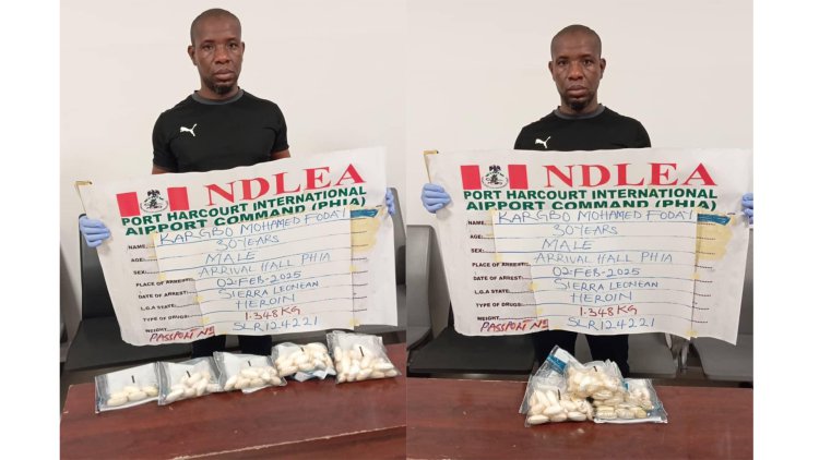 NDLEA arrests drug kingpins, suspects excrete 125 heroin wraps