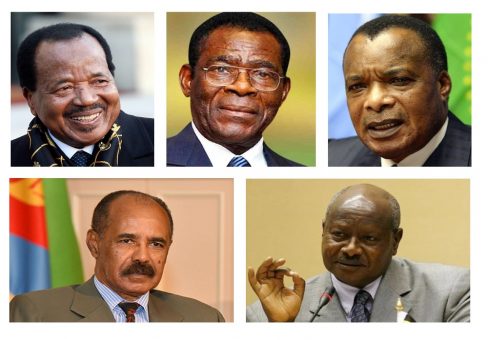 Five longest-serving African Presidents as of March, 2025 Five longest-serving African Presidents as of March, 2025