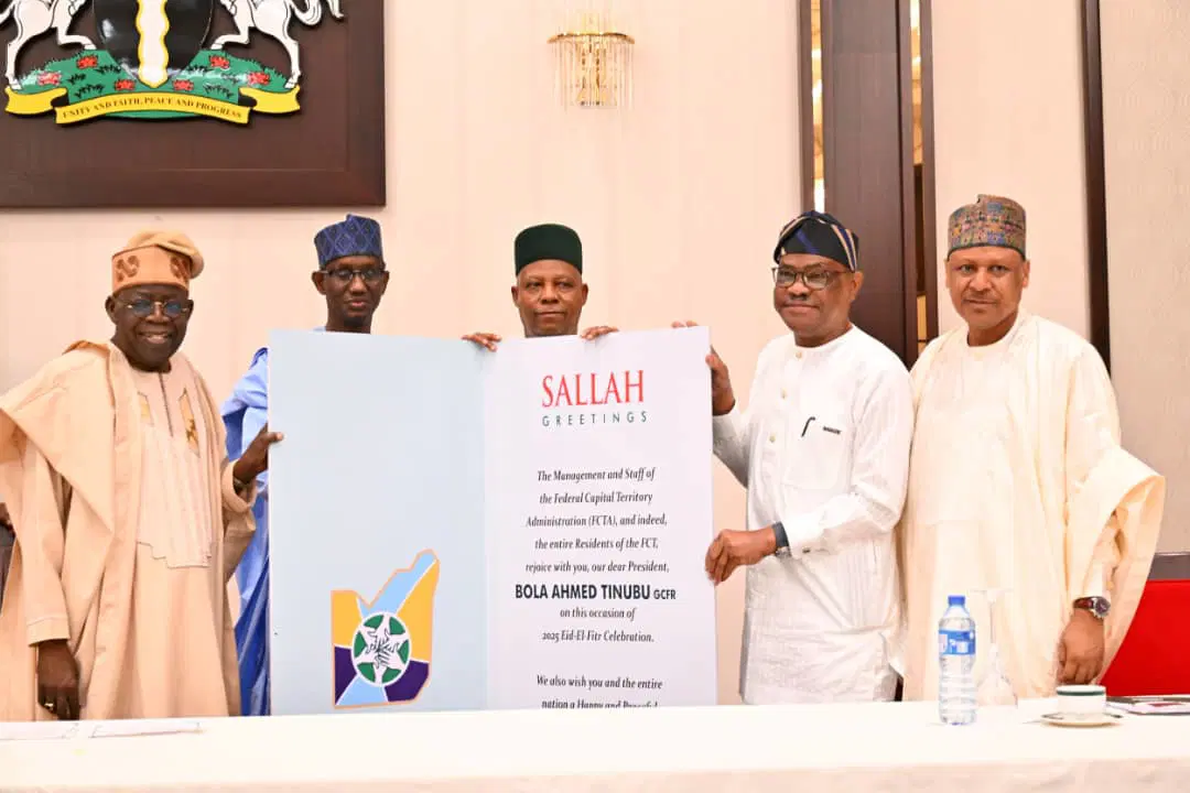 Wike leads Abuja delegation to pay Sallah homage to Tinubu Wike leads Abuja delegation to pay Sallah homage to Tinubu