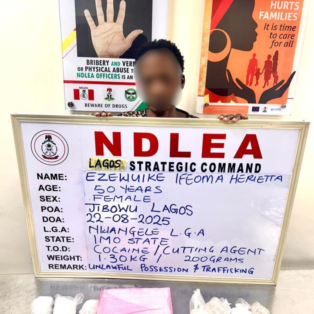 NDLEA nabs widow for trafficking cocaine with fake pregnancy NDLEA nabs widow for trafficking cocaine with fake pregnancy