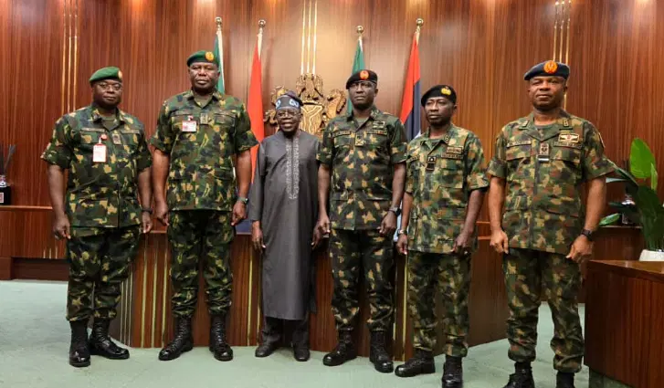 Tinubu meets new service chiefs behind closed door