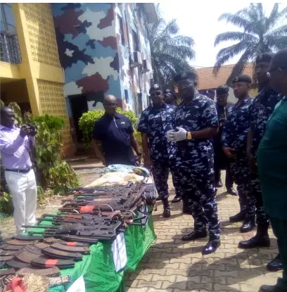 Delta police nab 627 suspected criminals, recover 144 assorted arms, N36m ransom